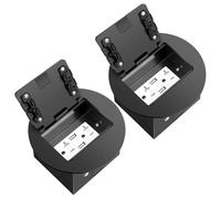 Vagueior Kit de prise électrique au sol encastrée, charge circulaire cachée 4,8 A USB-A, prise de courant inviolable 20 A, boîte de couvercle de prise électrique étanche, certifié ETL, noir (lot de 2)