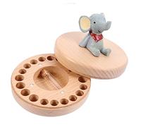 Vaguelly 1 Boîte Commémorative Des Dents De Lait Souvenirs De Cheveux Et De Dents De Organisateur De Préservation Des Dents De L'enfant Premier Conteneur De Dent Matériau En Hêtre