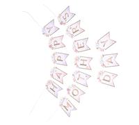 Vaguelly 1 Ensemble Bannière de Fête des Mères Premium Décoration pour Intérieur et Extérieur Complet Fleurs Roses et Créez une Joyeuse