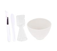 Vaguelly 1 Ensemble Bol de masque en silicone tanneur silicium accessoire skincare Accessoire de spa facial fournitures de spa applicateur de maquillage en silicone Gel de silice blanche