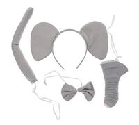 Vaguelly 1 Ensemble costume d'éléphant kit cosplay éléphant costumes pour les enfants mini-éléphants elephant decoration oreilles d'animaux pour le cosplay Costume d'Halloween chiffon Grey