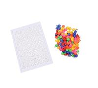 Vaguelly 1 Ensemble De Jouets À Ongles en Forme De Champignon Panneau Perforé pour Ongles Puzzle Artistique Créatif Puzzle À Chevilles en Forme De Champignon Jeu De Couleur Aléatoire