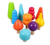 Vaguelly 1 Ensemble De Jouets d'arbre en Bois pour Tout-Petits Blocs D'Arbres Miniatures pour Enfants D'Âge Préscolaire Nombres pour Petits Bébés Éducatif en Bois Mini