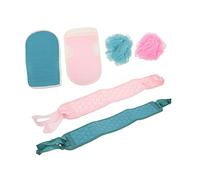 Vaguelly 1 Ensemble ensemble de gommage trousse skincare kit bain laveur de corps de laveur de bain corporel accessoires de serviettes de bain pratiques fibre de coton
