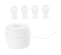Vaguelly 1 Ensemble Gouttes De Cordon Bouton De Tirage Aveugle Tirettes De Cordon De Rideau Boutons De Cordon De Traction Aveugle Cordon Aveugle Glands Boutons Polyester Blanche