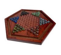Vaguelly 1 Ensemble Jeu de Plateau Bois de Dames Chinoises Éducatif pour Joueurs pour Développement Cognitif des Garçon Fille Adultes