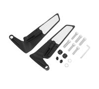 Vaguelly 1 Ensemble miroir de scooter electrique scooter électrique prolongateurs de rétroviseurs de sur l'échappement de la miroir furtif alliage d'aluminium Black