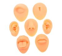 Vaguelly 1 Ensemble Modèle de perforation simulée modèle de piercing modèle d'oreille en silicone partie du corps du modèle en silicone fausse langue Gel de silice Khaki