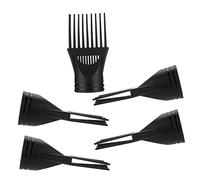Vaguelly 1 Jeu Peigne Sèche-cheveux Voyage Buse De Sèche-cheveux Brosse Sèche-cheveux Rond Buses Universel Peigne Buse Pour Sèche-cheveux Accessoire De Sèche-linge Plastique Black 5 Pièces