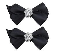 Vaguelly 1 paire de clips à chaussures en strass avec gros nœud détachable pour talons, plats, escarpins, accessoires de chaussures décoratifs