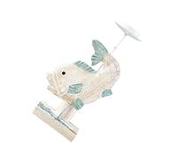 Vaguelly 1 Pièce Ornements de Chandelier de Poisson Bougie décoration Titulaire des bâtons Conique cône bougeoir décoratif de Bougie chandelle en Bois Blanche
