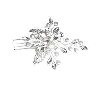 Vaguelly 1 Pièce peigne à cheveux en alliage hair charms hair toppers Accessoire de photo accessoires photo cheveux de perle Perles or cheveux de mariée accessoire de mariage nuptial Silver