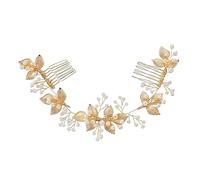 Vaguelly 1 Pièce peigne hair charms hair toppers beads bride coiffure faire la fête or policier perles accessoires de cheveux de mariée épingle à cheveux de mariage créative alliage Golden