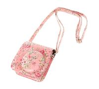 Vaguelly 1 Pièce Photo Portefeuille à Fermeture éclair Mini Appareil Photo rétro Sacoche Photo Cache Camera Cas pour Mini 9 Pochette pour Appareil Photo instantané Faux Cuir Rose