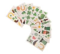 Vaguelly 10 Pièces Autocollants Pour Enfants St Patricks Day Trèfle Stickers Accessoires De Bricolage Trèfle St. Décorations De Jour De Patrick Autocollant Trèfle Papier De Transfert D'eau