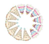 Vaguelly 10 Pièces Ballons Aluminium Anniversaire Forme Gâteau et Chapeau Décoration Gonflable Taille L pour Fêtes Anniversaire et Shower Thème Gâteau