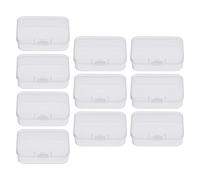 Vaguelly 10 Pièces Boîtes de Rangement Transparentes Plastique pour Accessoires Contenants Rectangulaires pour Piques de Guitare et Petits Objets