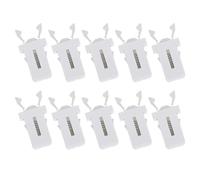 Vaguelly 10 Pièces Boucle de Pression, Plastique Blanc, Verrou Poussoir | Répare le Loquet Cassé, Garde le Couvercle Fermé, Bords Lisses, Usage la Cuisine et Bureau