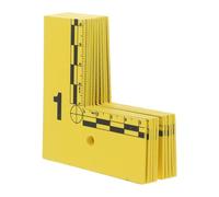 Vaguelly 10 Pièces Carte de Preuve Policière Numérotée avec Règle, Lot de | Mesure Précise, Portable et Résistant aux Intempéries, Jaune, pour Accidents de Circulation et Enquête