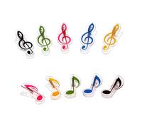 Vaguelly 10 Pièces Clips de Partition Plastique Colorés avec Notes de Musique pour Pianistes Pince Pratique pour Tenir les Pages de Partitions