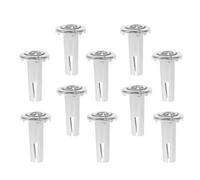 Vaguelly 10 Pièces Inserts de Douille de Roulette en Fer Argenté Robustes et Faciles à Utiliser pour Meubles et Tiges de Roulette, Accessoires Industriels Pratiques