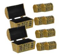 Vaguelly 10 pièces Mini Treasure Box Models For Fish Tank Decor And Party Favors Household Aquarium Decorations Realistic Pirate Chest Ornaments For Desktop Display