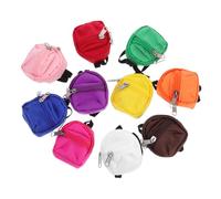 Vaguelly 10 Pièces Miniature Zipper Backpacks for Dolls Pretend Play Accessories Zipper Closure Suitable for Various Doll Types