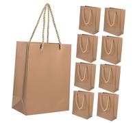 Vaguelly 10 Pièces Papier Doré Fête avec Poignées pour et Transport de Douceurs pour Anniversaires Mariages et Événements Festifs