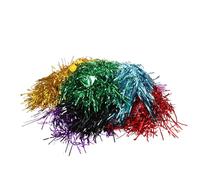 Vaguelly 10 Pièces Perruques Colorées Lame Métallique pour Fête Accessoires Éclatants et Légers pour Déguisement Carnaval Halloween Disco Perruques Rigolotes pour Femmes et Hommes