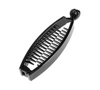 Vaguelly 10 pièces Pince à Cheveux Banane Large Noir Brillant Maintien Solide pour Queue de Cheval Accessoire pour Cheveux Longs et Occasions Variées