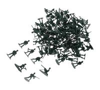 Vaguelly 100 Figurines Miniatures de Soldats Militaires en Plastique Couleur Vert Armée, Micro-Figures Réalistes pour Table de Sable et Jeux de Rôle, Lot de 100 Pièces pour Décor