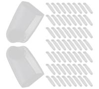 Vaguelly 100 Pièces Clips Porte-clés Pliables en Plastique Transparent Blanc, Connecteurs Sécurisés pour Assemblage Facile de Clés et Accessoires