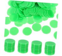 Vaguelly 100 Pièces Jetons de Bingo Pièces de Comptage pour Jeux de Hasard Vert Accessoires de Jeu pour Éducation Mathématique