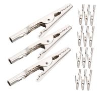 Vaguelly 100 pièces Pinces Crocodile Métalliques Anti-statique pour Test Rapide Pinces Ressort Légères et Compactes pour Multimètre et Testeurs de Tension