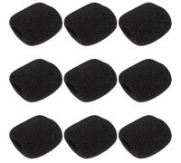 Vaguelly 100 Pièces Protecteurs de Microphone en Mousse Noire Anti-vent et Protection la Salive, Bonnettes pour Casque Micro sans Fil, Adaptées à Usage Quotidien