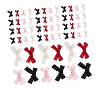 Vaguelly 100pièces Pins De Cheveux Mini Forme De Nœud Barrettes à Cheveux Nœud Avec Ruban Pour Tout-petits Adolescents