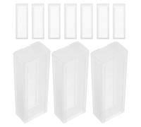 Vaguelly 10pcs Boîte de Rangement Portable pour Lames de Microscope en Plastique, Support Sécurisé pour 5 Lames, Facile à Transporter, pour Pathologie et Hôpitaux