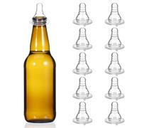 Vaguelly 10pcs Bouchons pour Bouteilles d'eau en Plastique Amusants de Mamelon, Facilement Attachables et Résistants, Accessoires pour Fêtes Adultes