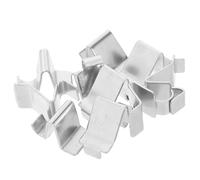 Vaguelly 10pcs Clips pour Étagère en Fer Argenté, Support Robuste pour Panneau de Porte et Cloison, Installation Facile, Solution Multifonction pour Bureau et Organisation de Fichiers