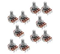 Vaguelly 10pcs Potentiomètres de Tonalité et Volume pour Guitare Électrique A250k, Solide 15mm, Design Moderne en Métal et Plastique, Usage Professionnel et Performances