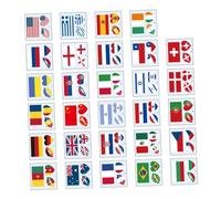 Vaguelly 116 pièces Stickers Drapeau Imperméables Autocollants Visage et Corps pour Événements Sportifs et Patriotiques avec Autocollants Décorations Temporaires pour Marathon et Festivals