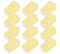 Vaguelly 12 Boîtes à Popcorn en Papier Rayées Jaunes Récipients Légers pour Snacks et Frites pour Soirée Cinéma Fêtes d'Anniversaire et Événements Fournitures pour Collation Pratique