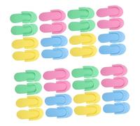 Vaguelly 12 Disposable Foldable EVA Slide Slippers For Women Soft Non Slip Quick Dry Travel Sandals For Nail Salons Spa Hotel Home Each