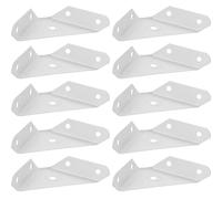 Vaguelly 12 Équerres D’Angle Blanches en Acier Épaissi Supports Triangulaires 90° à Fixation 3 Côtés Petites Équerres Multifonctions pour Armoires Suspendues et Meubles Lot de 12 Pièces