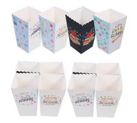 Vaguelly 12 Pièces Boîtes à Popcorn de Retour à École Boîtes Multifonctionnelles avec Designs Cartoons pour Fête Accueil et Décoration de Salle de Classe pour Stocker Bonbons et Popcorn