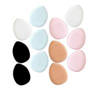 Vaguelly 12 Pièces correcteur de houppette fond de teint coussin bouffée de maquillage éponges minéral setting powder - Cosmétique petite houppette bouffée de visage Polyuréthane hydrophile