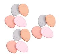 Vaguelly 12 Pièces Mini Bouffée Trousse Triangle à Visage Bouffant Poudre Maquillage Éponges Faire Pinceau Fond De Teint Pour Maquillage Liquide Mini-mixeur Hydrophile Sans Latex