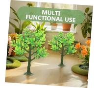 Vaguelly 12 Pièces Miniature Model Trees with Base for DIY Train Scenery Landscape Dollhouse Building Plastic Small Simulated Trees for Architecture Diorama