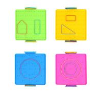 Vaguelly 12 Pièces Panneau Perforé Panneau Perforé Géoplans d'apprentissage De La Géométrie Géoplan Créatif Forme Géométrique Outils d'apprentissage Forme Géométrique Jouets