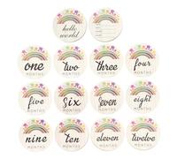 Vaguelly 14 Pièces Cartes Étapes En Naturelle Avec Inscription Jalons Peintes Fournitures